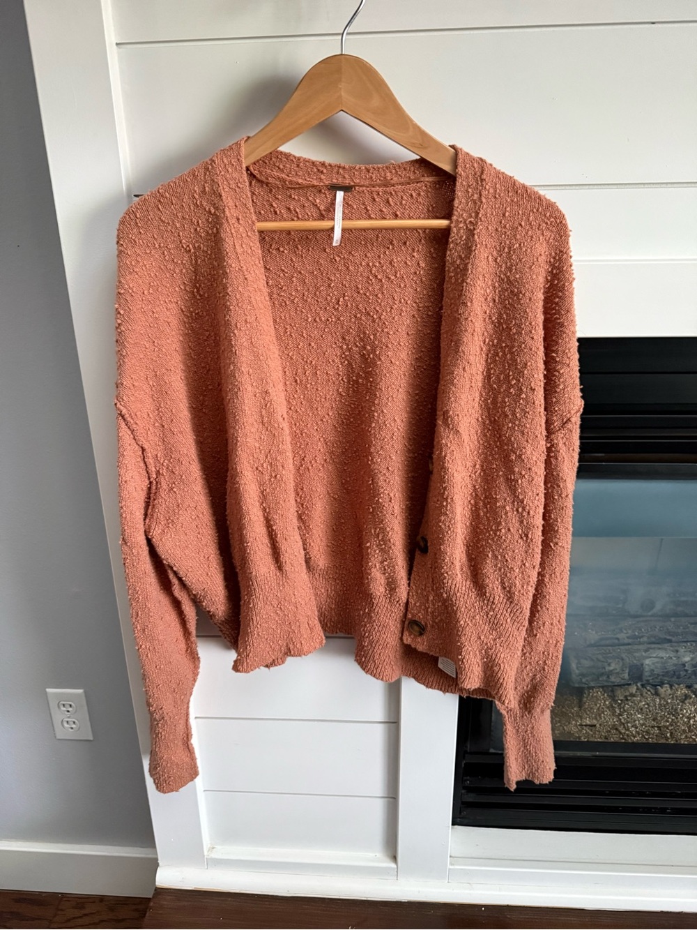 Free People women’s medium Cozy Textured Cardigan Dusty Rose\orange medium